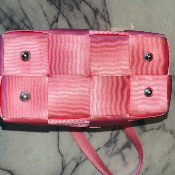 Bubblegum Pink The Original Seatbelt Bag Small Tote Bag Handbag 10"x8"x4" Kawaii - Picture 2 of 11